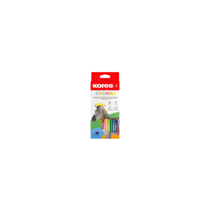 Kores Crayon de couleur "Kromas", étui en carton de 12
