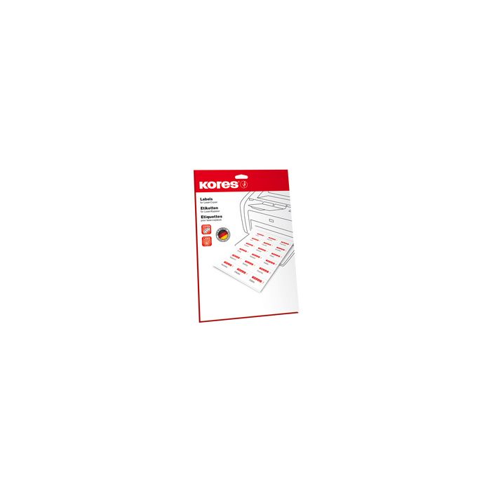Kores Etiquette universelle, diamètre: 24 mm, blanc
