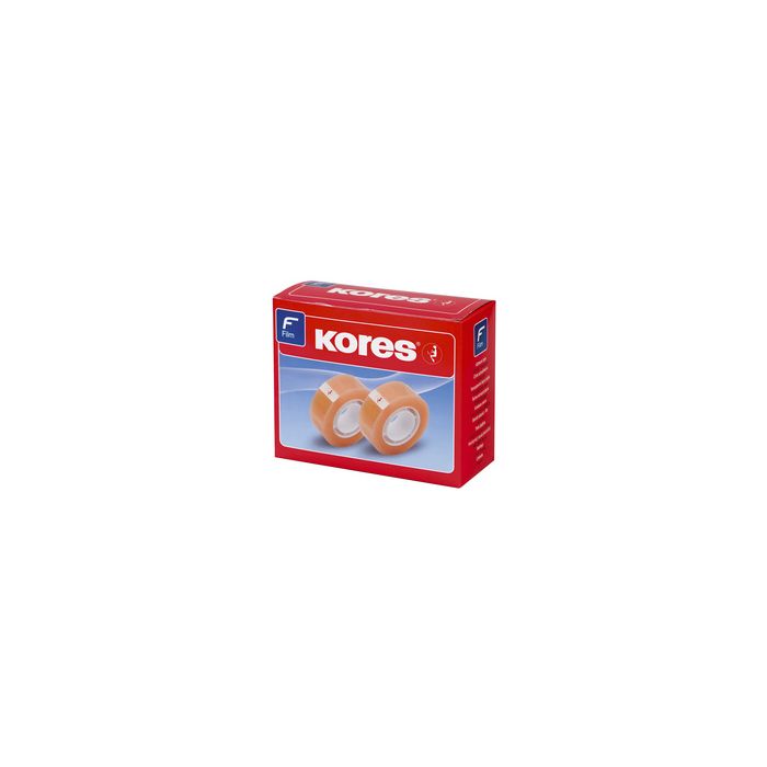 Kores Ruban adhésif standard, 19 mm x 33 m, transparent x16