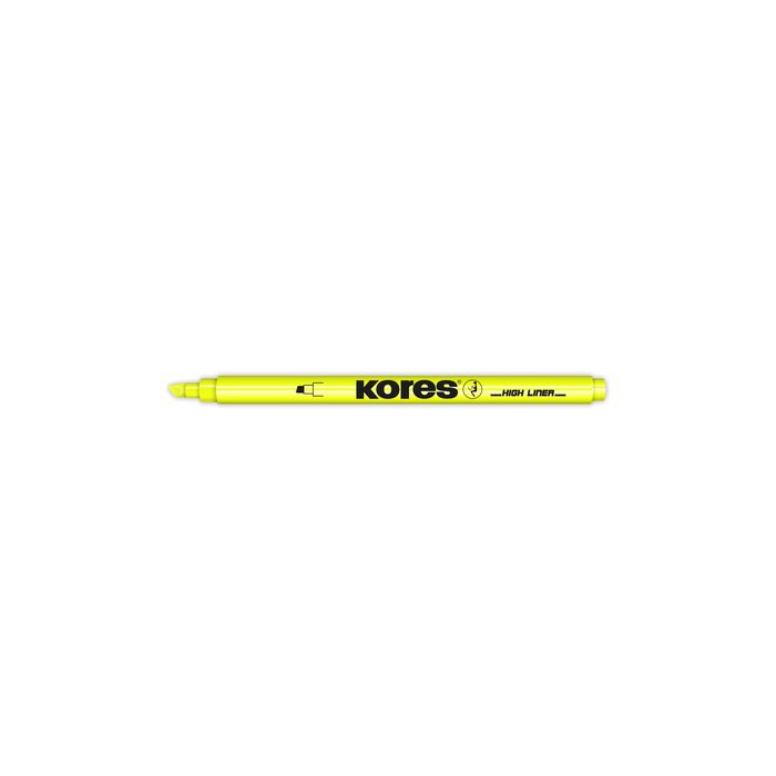 Kores Surligneur, pointe biseautée: 0,5 - 3,5 mm, jaune
