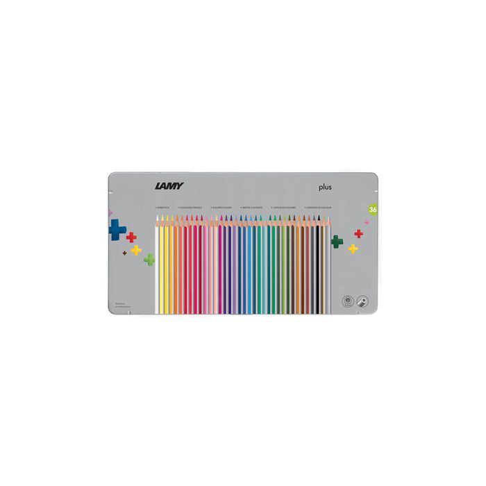 LAMY Crayon de couleur triangulaire plus, étui métal de 36