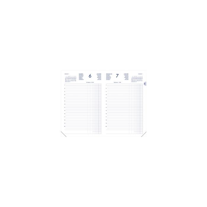 LECAS Agenda Carré 1 jour Travers 140 x 220 mm, 2027,assorti x6