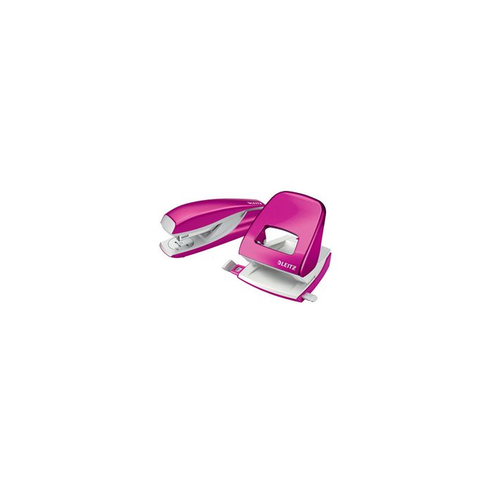 LEITZ Agrafeuse & perforateur Nexxt WOW, rose