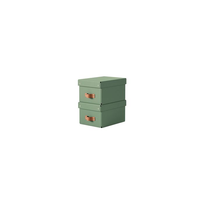 LEITZ Boîte de rangement Puro, carton, 7 L, set de 2, vert