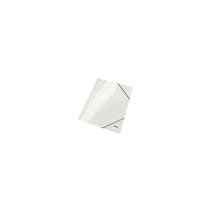 LEITZ Chemise à élastique WOW, A4, carton, blanc perle
