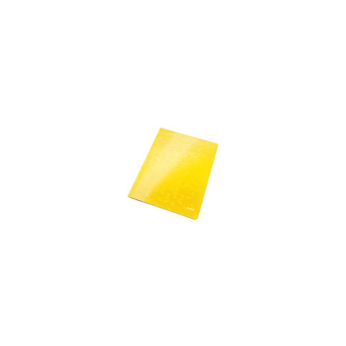 LEITZ Chemise à lamelle WOW, A4, en carton, jaune x10