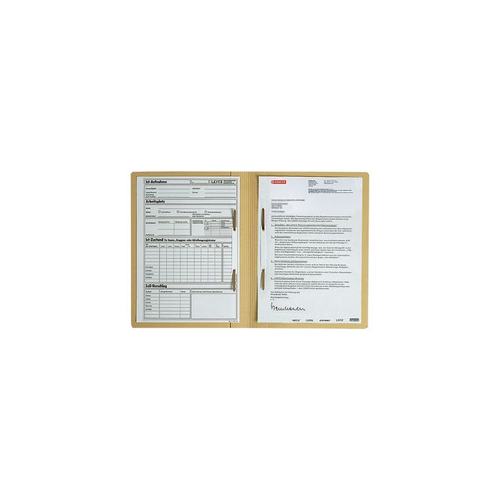 LEITZ Chemise double pli, carton manila, format A4, chamois x50