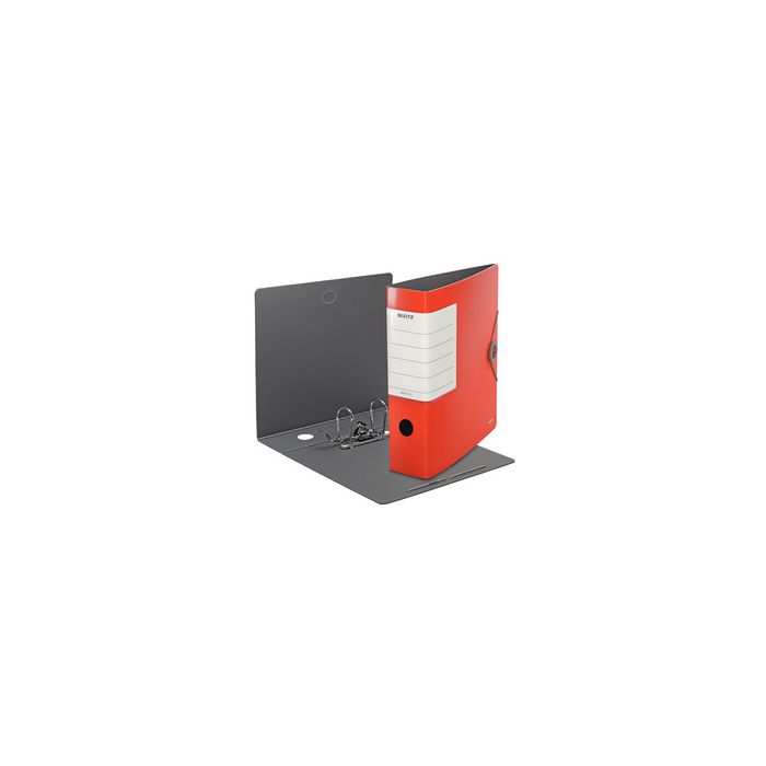 LEITZ Classeur Solide, 180 degrés, 82 mm, rouge clair