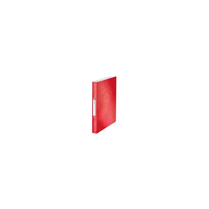 LEITZ Classeur à anneaux WOW, A4, PP, 2 anneaux, rouge