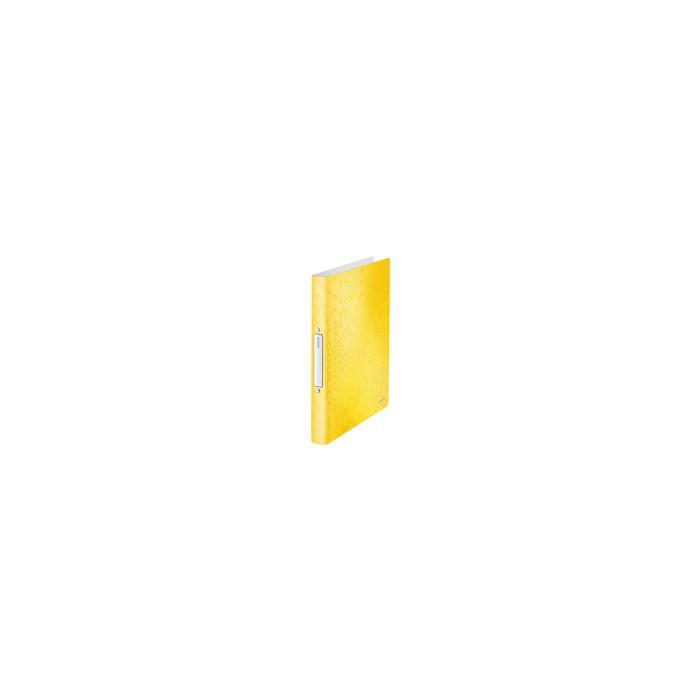 LEITZ Classeur à anneaux WOW, A4, PP, jaune métallisé