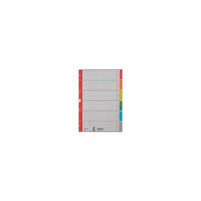 LEITZ Intercalaires en carton extra solide, blanc, A4, 10