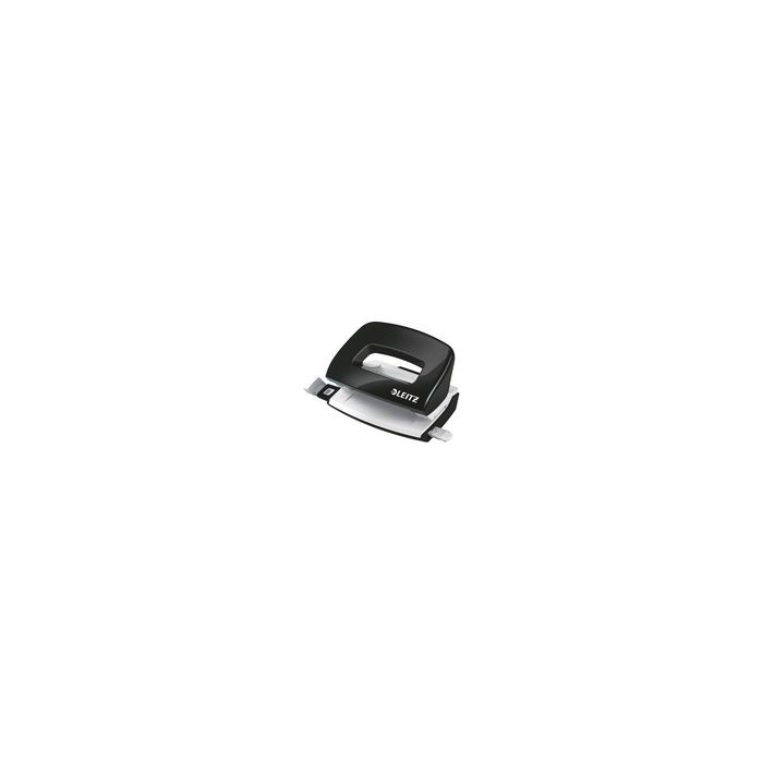 LEITZ Mini perforateur Nexxt 5060, en carton, noir métallisé