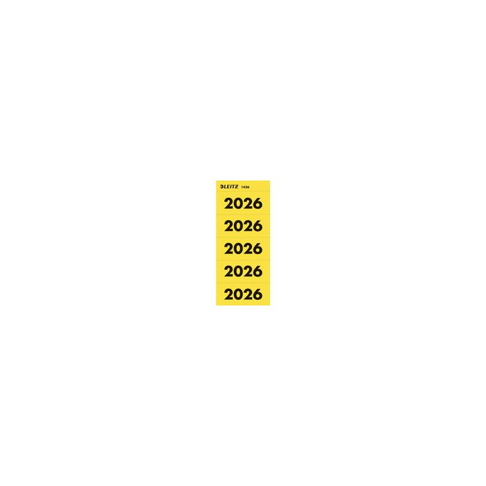 LEITZ Ordner-Inhaltsschild "Jahreszahl 2026", gelb