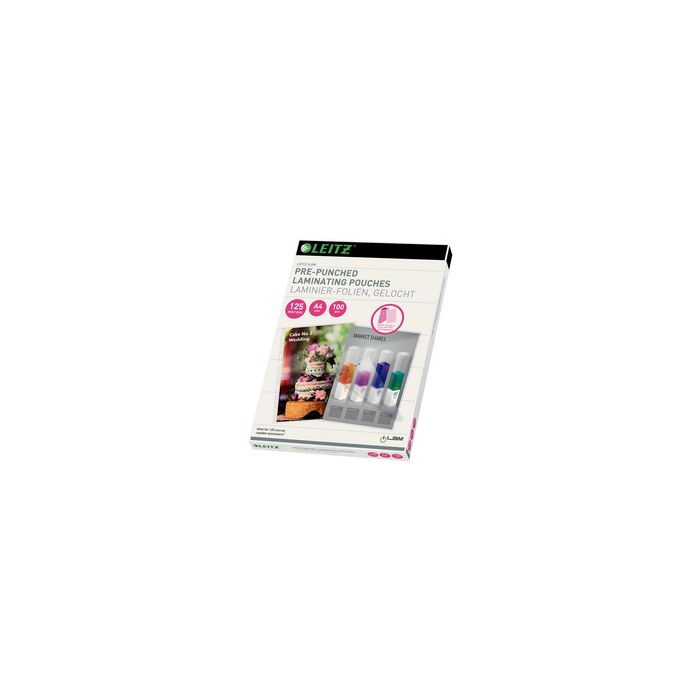 LEITZ Pochette de plastification, A4, trous de classement,