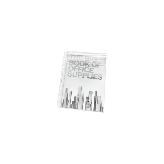 LEITZ Pochette perforée Maxi avec rabat, A4, PP, transparent