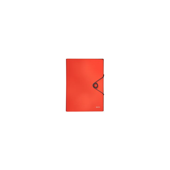 LEITZ Trieur ménager Solid, A4, PP, 6 compartiments, rouge