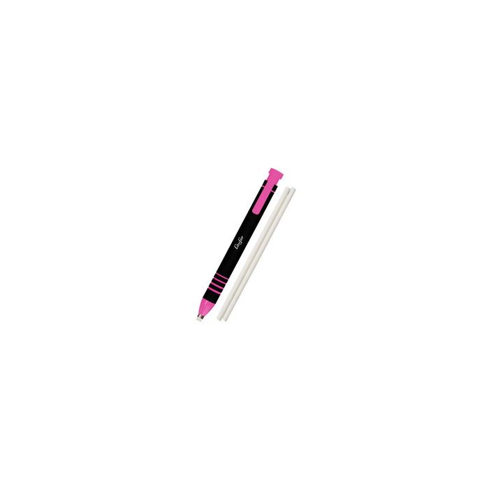 Läufer Stylo-gomme en plastique, 2 gommes de rechange, rose