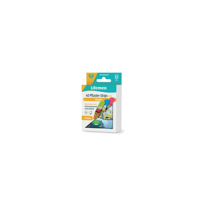 Lifemed Pansement pour enfants "Voitures", 40, boîte métal