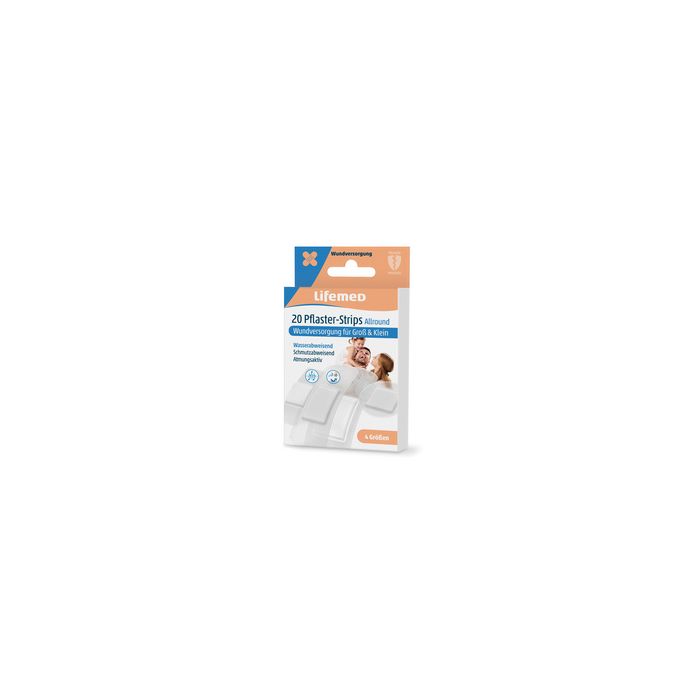 Lifemed Pansements "Allround", pack de 100, mi-transparent