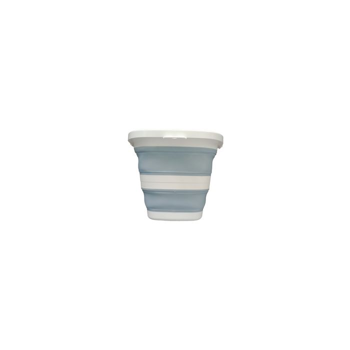 Linden Berg Seau, pliable, rond, 10 litres, pétrole/blanc