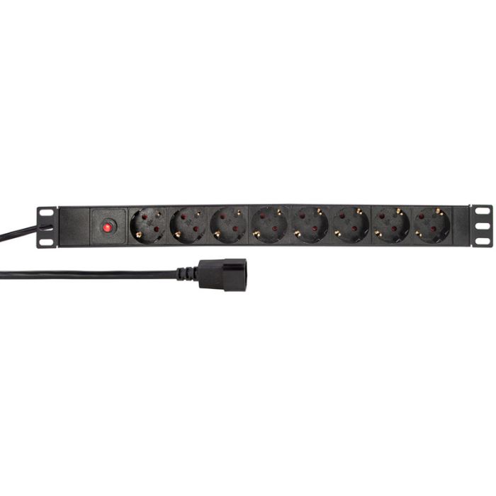 LogiLink 19" Steckdosenleiste, 8-fach, mit Kaltgerätestecker