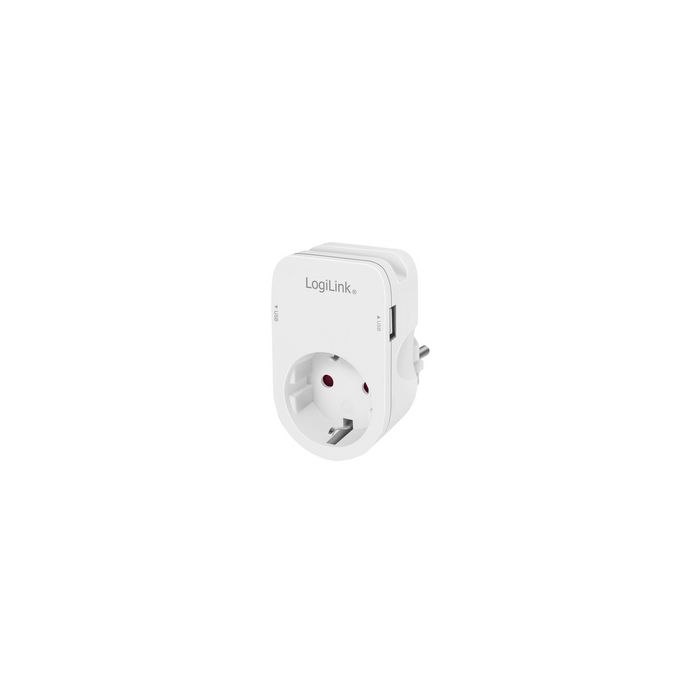 LogiLink Adapterstecker mit Smartphone-Ablagefläche, weiß