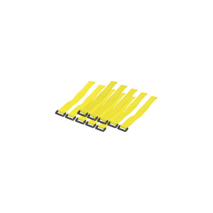 LogiLink Attache-câbles auto-agrippante, 300 x 20 mm, jaune