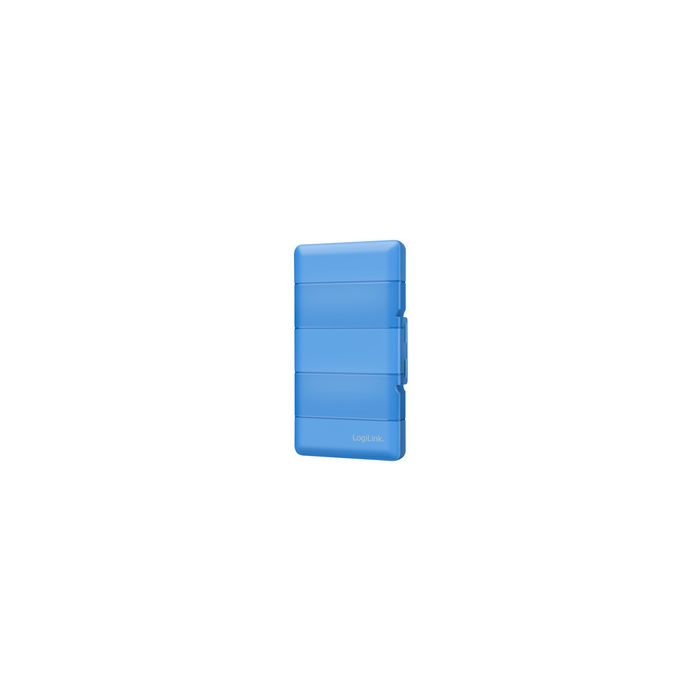 LogiLink Boîte de protection pour 4 SSD M.2 NGFF/NVMe, bleu
