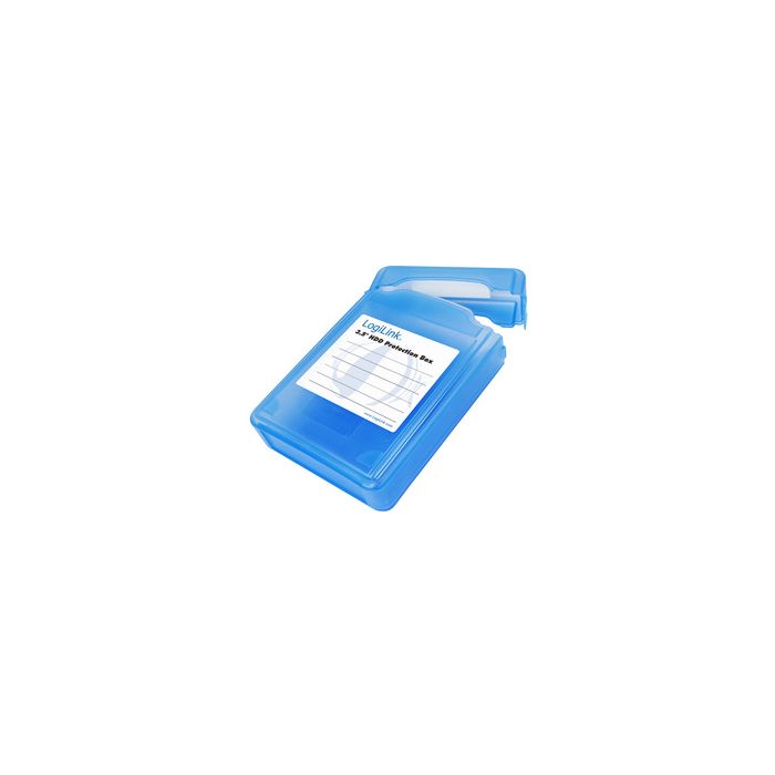 LogiLink Boîtier de protection pour disques durs 3,5", bleu