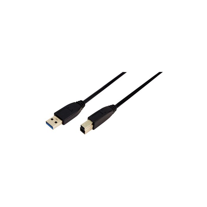 LogiLink Câble USB 3.0, USB-A - USB-B mâle, 2 m, noir