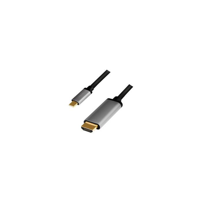 LogiLink Câble USB, fiche mâle USB-C-mâle HDMI-A, 1,8 m