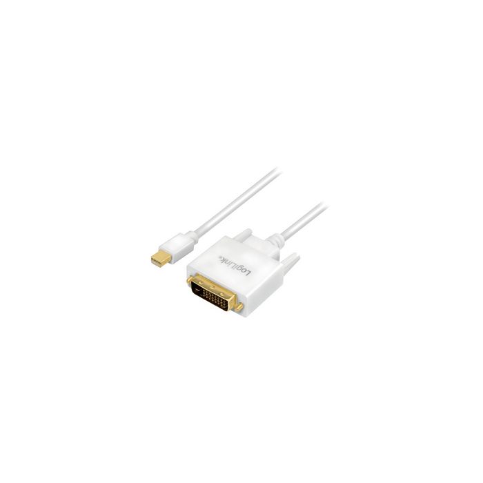 LogiLink Câble adaptateur Mini DisplayPort - DVI, blanc