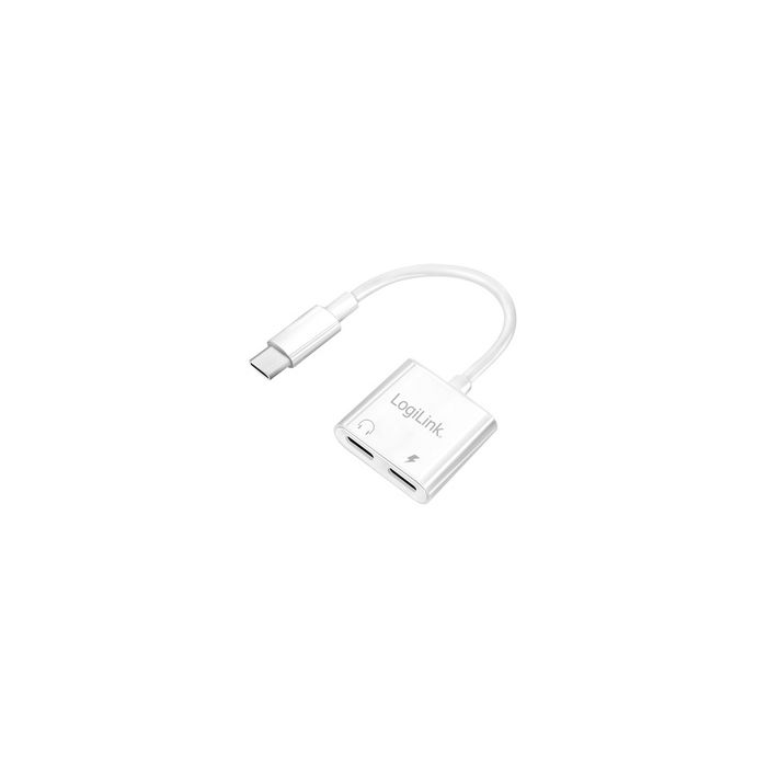 LogiLink Câble adaptateur USB-C - 2x USB-C, 150 mm, blanc