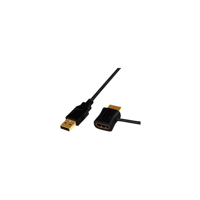 LogiLink Câble adaptateur d'alimentation HDMI, noir