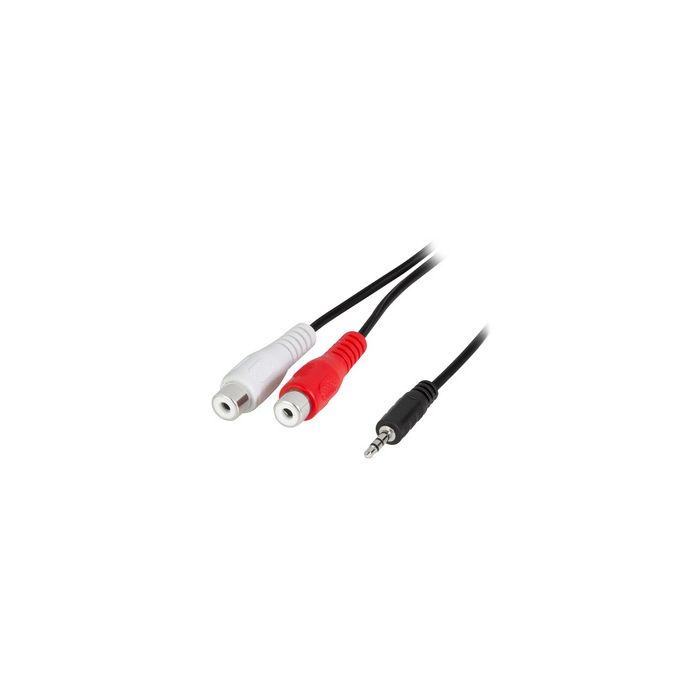 LogiLink Câble audio, 2 x RCA femelle - jack mâle 3,5 mm