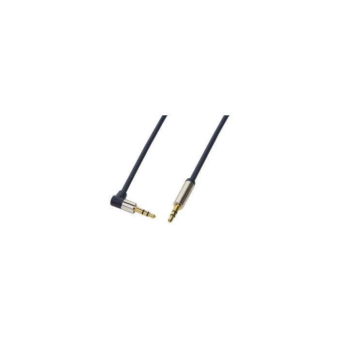 LogiLink Câble audio, 2 x jack mâle 3,5 mm, 1 m, coudé
