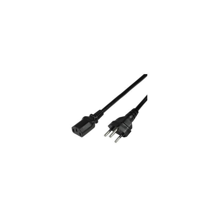 LogiLink Câble d'alimentation Suisse, 1,8 m, noir