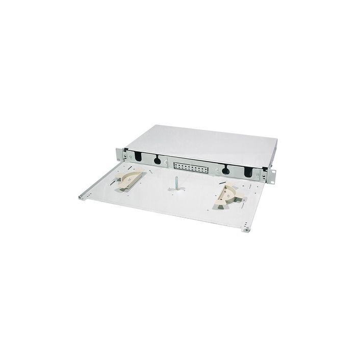LogiLink Cassette d'épissurage 19", tiroir vide, gris clair