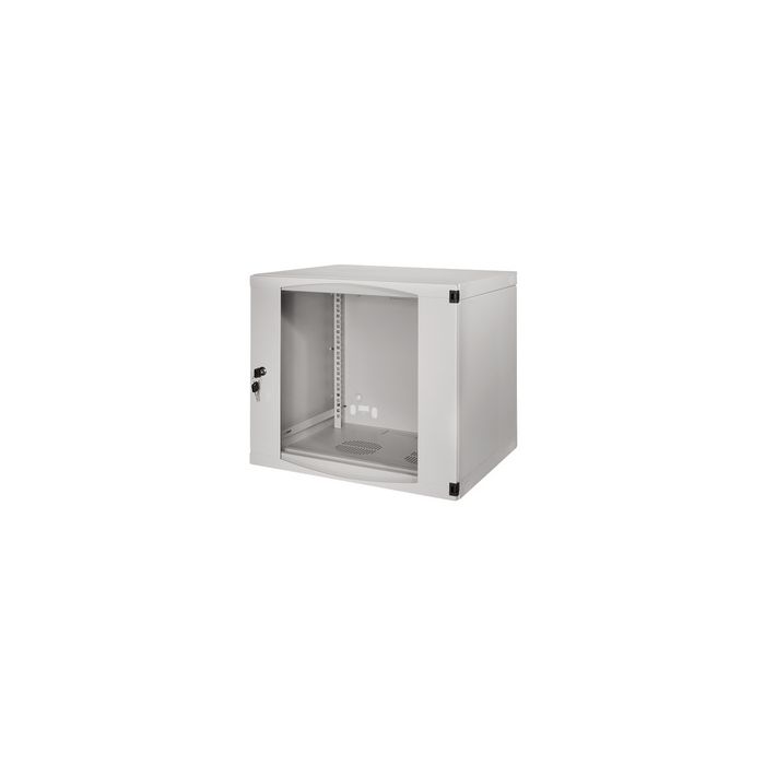 LogiLink Coffret mural 19", une pièce, 12 U, gris clair