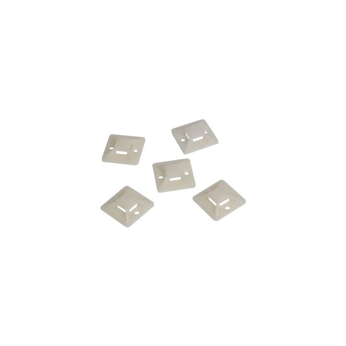 LogiLink Embases autoadhésives, 24 x 24 mm, nature