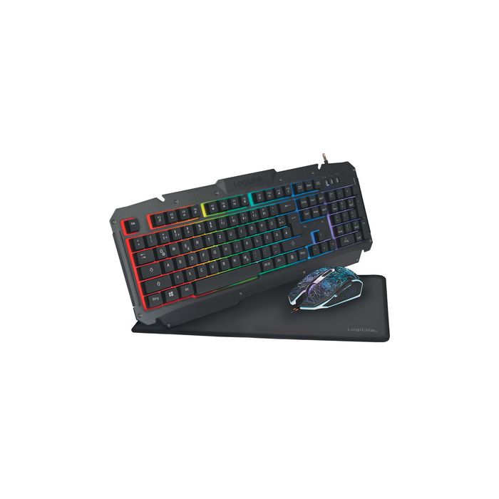 LogiLink Gaming-Set, bestehend aus Tastatur, Maus & Mauspad