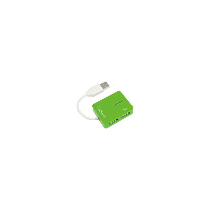 LogiLink Hub USB 2.0 Smile, 4 ports, vert