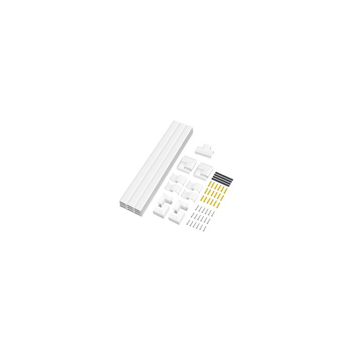 LogiLink Kit de goulottes pour installation murale, blanc