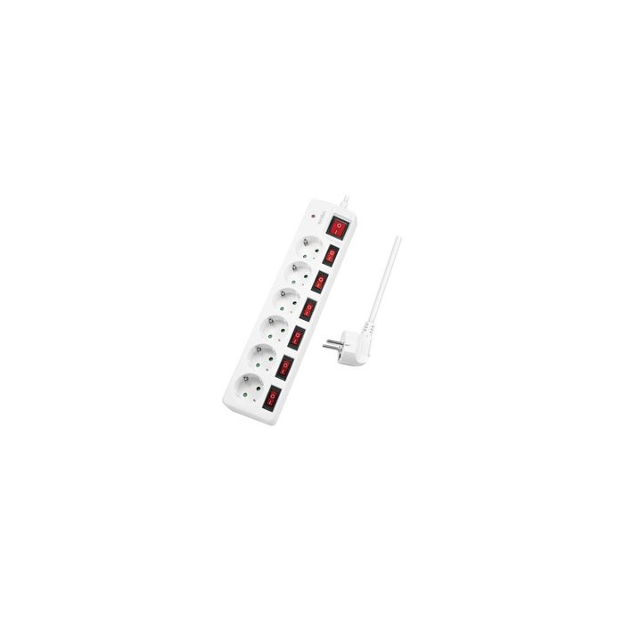 LogiLink Multiprise Euro, 6 prises, interrupteurs général