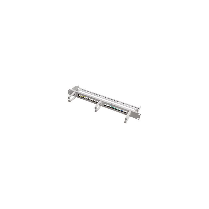 LogiLink Panneau de brassage Keystone 19", 16 ports, gris