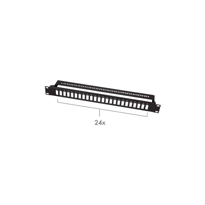 LogiLink Panneau de brassage fibres optiques 19", noir