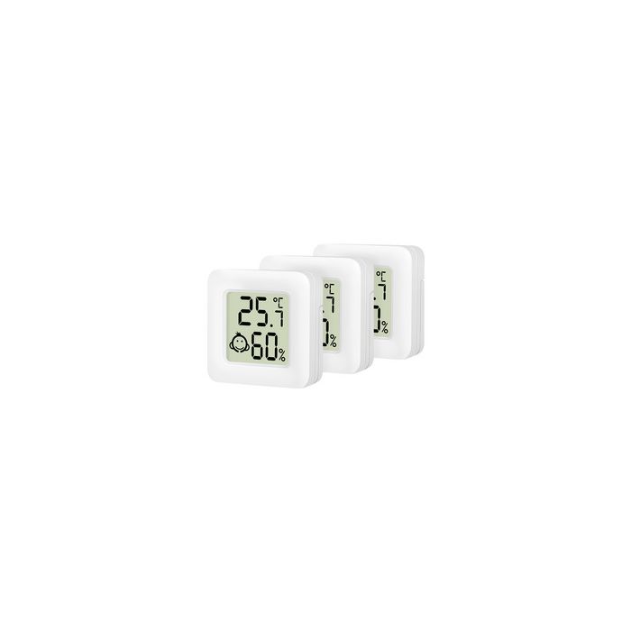 LogiLink Set d'hygro-thermomètres, 3 pièces, blanc