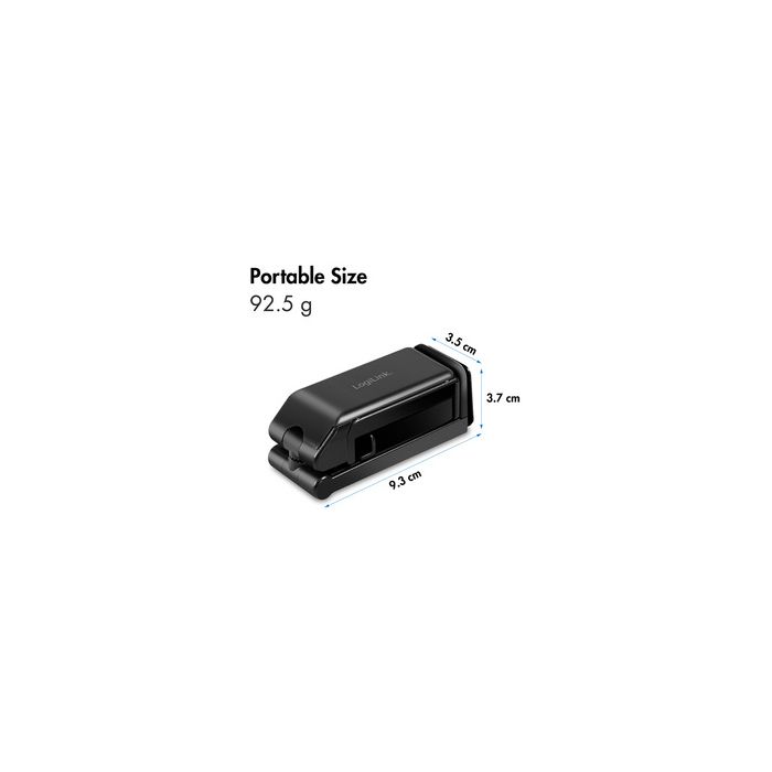 LogiLink Support pour smartphone, à pince, pliable, noir