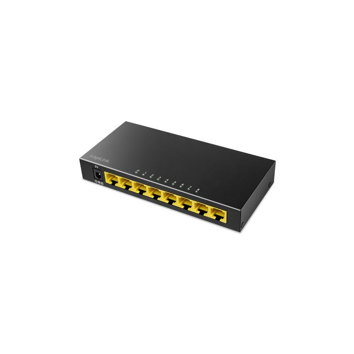 LogiLink Switch de bureau Gigabit Ethernet, 8 ports, noir