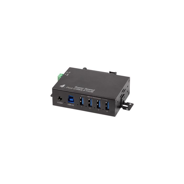 LogiLink Hub industriel USB 3.0, 4 ports, noir